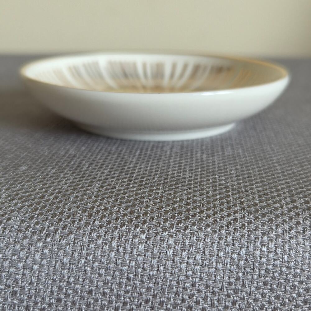Idlewood Mid-Century Sun Ceramic Celestial Trinket Dish Catchall 10K Gold Rim - Picture 6 of 10
